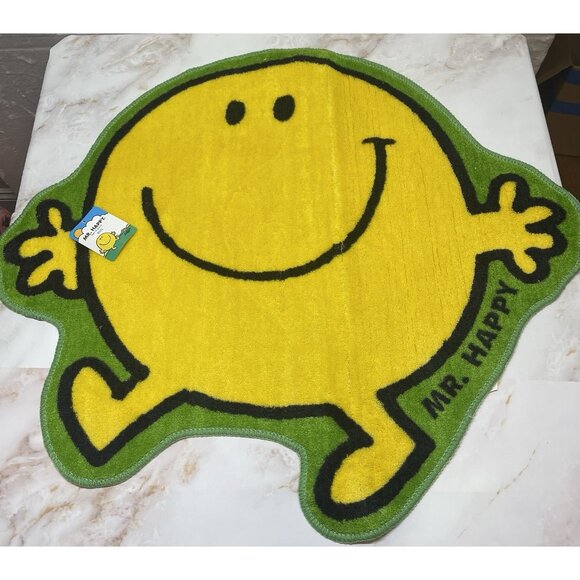 RARE Vintage 2010 Mr Men Mr. Happy Roger Hargreaves Rug NOS W/tags - Picture 9 of 9